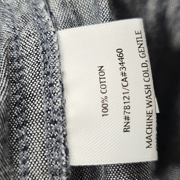 Eileen Fisher Blue Chambray Cargo Crop Pants Size Med - Picture 8 of 12